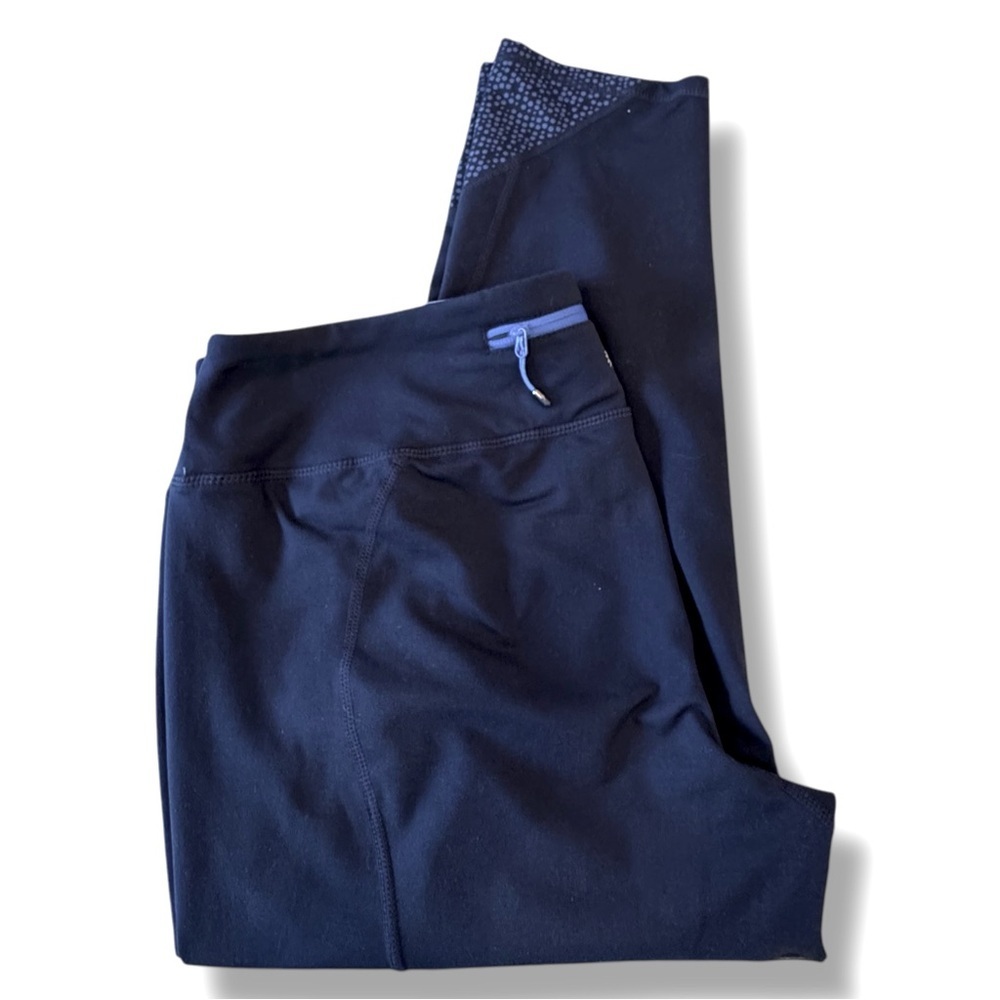 Tangerine Size XL Leggings Yoga Athletic Capri Pants Dark Gray Blue - Picture 4 of 7